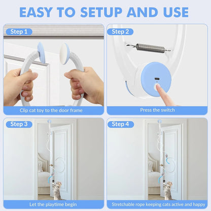 Cats Toy Interactive for Indoor Cats Automatic Electric Flying Bird Feather Mouse Toy - Best Kitten & Adult Cat Enrichment Mouse Cat Toy Hanging Electric Kitty Toys for Bored Cats
